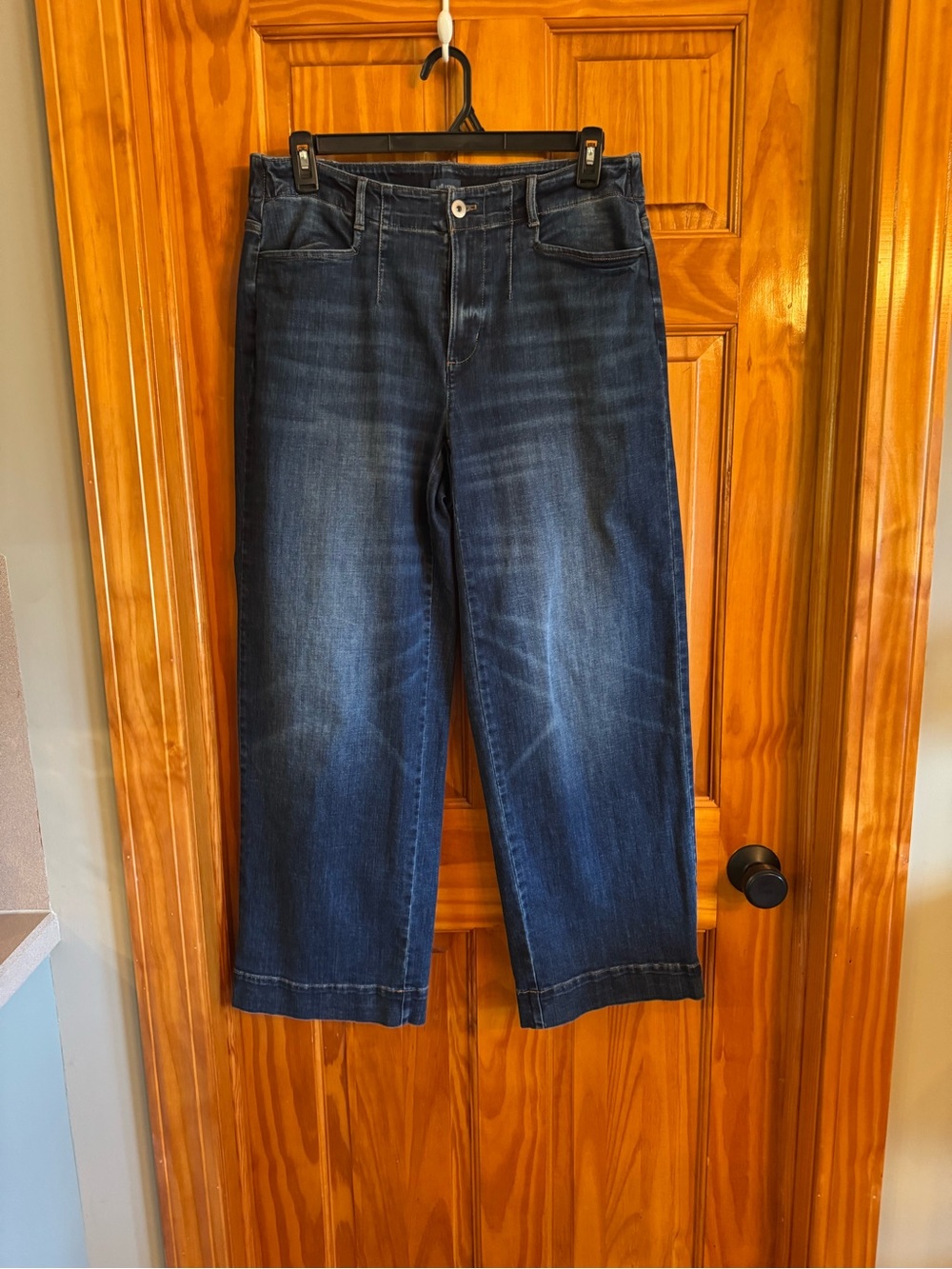J Jill Dark Blue Women's Curvy High Rise Wide-Leg Jeans size 16
